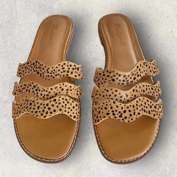 Madewell Calf hair Joy Wavy Sandal in Spot Dot Sz 6.5 - Picture 3 of 7